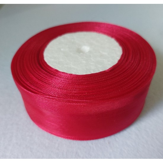 Лента капроновая однотонная ш.40мм/ цв.фуксия/ 45,5м в рулоне